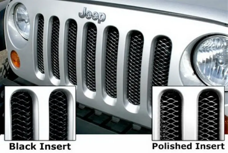 Rampage Jk-Style 3D One-Piece Grille For 2007–2018 Jeep Wrangler (Black) 1