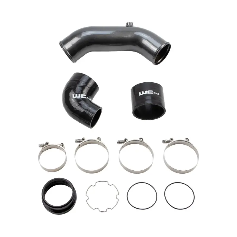 Wehrli Cold-Side Intercooler Pipe For 2017+ Ford 6.7L Power Stroke – 3.5" Diameter, Semi-Gloss Black 1