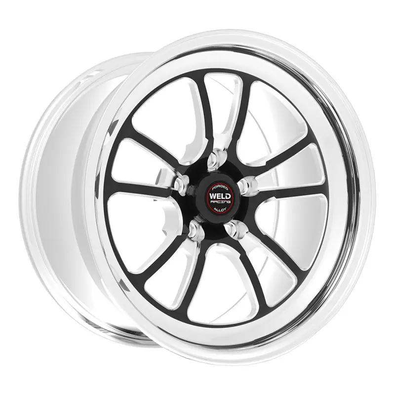 Weld Racing S70 Drag Wheel – 15X10", 5X115 Bolt Pattern, 6.5" Backspace, Gloss Black Non-Beadlock 1
