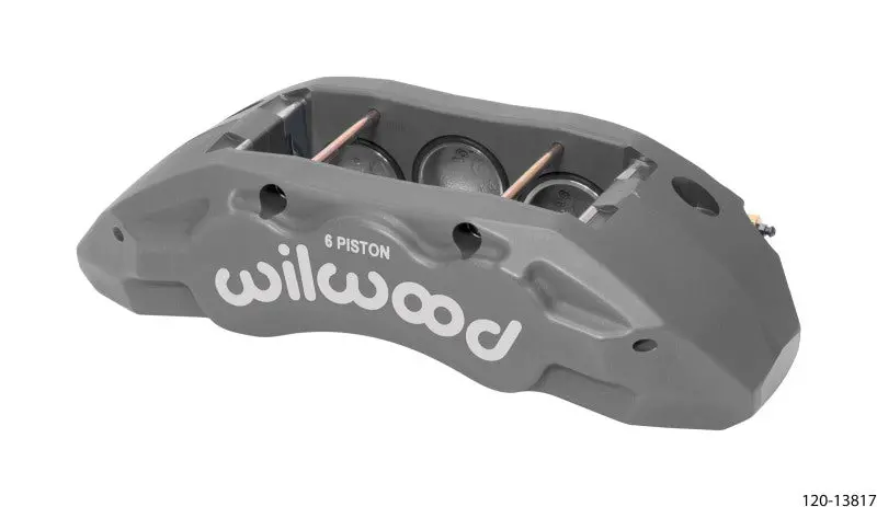 Wilwood Tx6R Right-Hand Six-Piston Brake Caliper – Clear Anodized, 1.75" / 1.62" / 1.62" Pistons 1