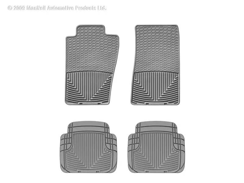 Wt Rubber Floor Mats – Front Row, Grey, Universal Fit 1