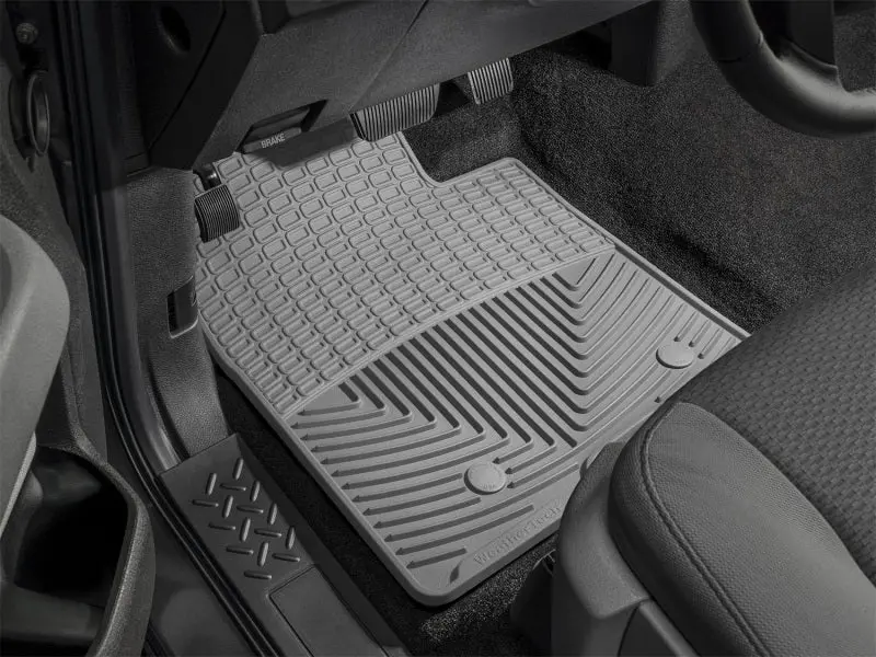 Wt Rubber Floor Mats – Front Row, Textured Grey Design 1