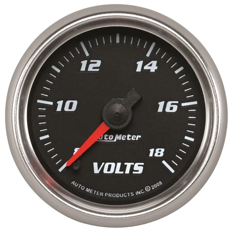 Autometer Pro-Cycle Digital Voltmeter – 2-1/16In Face, 18V Range, Stepper Motor, Black Housing 1
